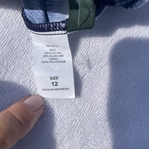 Lauren Ralph Lauren Tie Dye Blue White Stripe Halter Tankini Bathing Suit NWT - Picture 11 of 14